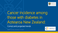 Cancer incidence among those with diabetes in Aotearoa New Zealand: current and projected trends