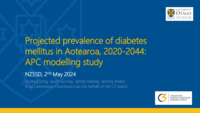 Projected prevalence of diabetes mellitus in Aotearoa, 2020-2044: APC modelling study