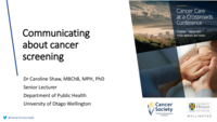 Communicating about cancer screening