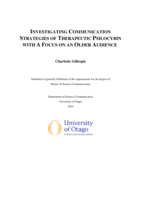 Investigating Communication Strategies of Therapeutic Psilocybin with a Focus on an Older Audience