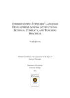 Understanding toddlers’ language development across instructional settings, contexts, and teaching practices