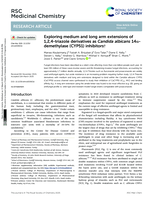 Exploring medium and long arm extensions of 1,2,4-triazole derivatives as Candida albicans 14α-demethylase (CYP51) inhibitors