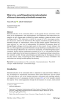 What is in a name? Unpacking internationalisation of the curriculum using a threshold concepts lens