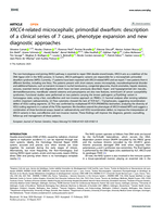 XRCC4-related microcephalic primordial dwarfism: description of a clinical series of 7 cases, phenotype expansion and new diagnostic approaches