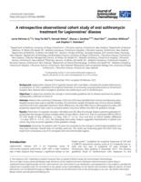 A retrospective observational cohort study of oral azithromycin treatment for Legionnaires' disease