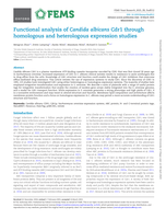 Functional analysis of Candida albicans Cdr1 through homologous and heterologous expression studies