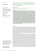 To bin or not to bin: why parasite abundance data should not be lumped into categories for statistical analysis