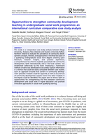 Opportunities to strengthen community development teaching in undergraduate social work programmes: an international curriculum comparative case study analysis