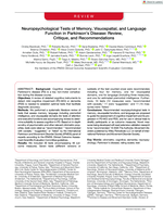 Neuropsychological Tests of Memory, Visuospatial, and Language Function in Parkinson's Disease: Review, Critique, and Recommendations