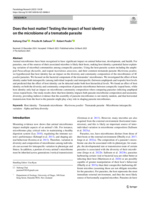 Does the host matter? Testing the impact of host identity on the microbiome of a trematode parasite