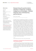 Researching the performative interface in Rapa Nui: bridging Indigenous knowledges, colonial histories and contemporary performances
