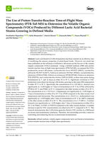 The Use of Proton-Transfer-Reaction Time-of-Flight Mass Spectrometry (PTR-ToF-MS) to Determine the Volatile Organic Compounds (VOCs) Produced by Different Lactic Acid Bacterial Strains Growing in Defined Media