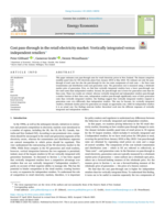 Cost pass-through in the retail electricity market: Vertically integrated versus independent retailers