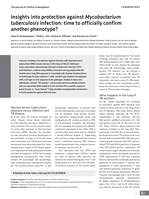 Insights into protection against Mycobacterium tuberculosis infection: time to officially confirm another phenotype?