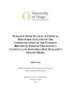 Nuisance over Nuance: A Critical Discourse Analysis of the Communication of the Common Brushtail Possum (Trichosurus vulpecula) in Aotearoa New Zealand’s Online Media