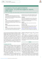 Clozapine-induced gastrointestinal hypomotility: UK pharmacovigilance reports, 2018-2022