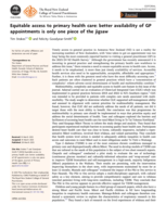Equitable access to primary health care: better availability of GP appointments is only one piece of the jigsaw