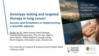 Genotype testing and targeted  therapy in lung cancer: Success and limitations in implementing a scientific advance