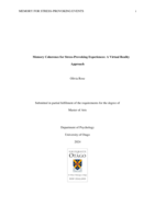 Memory Coherence for Stress-Provoking Experiences: A Virtual Reality Approach