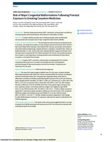 Risk of Major Congenital Malformations Following Prenatal Exposure to Smoking Cessation Medicines