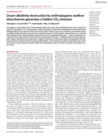 Ocean alkalinity destruction by anthropogenic seafloor disturbances generates a hidden CO2 emission