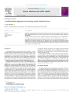 A welfare-based approach to accessing mental health services