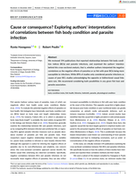 Cause or consequence? Exploring authors' interpretations of correlations between fish body condition and parasite infection