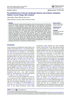 Re-establishment of salt pan landscape features and endemic halophyte habitat, Central Otago, New Zealand