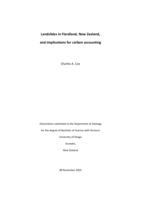 Landslides in Fiordland, New Zealand, and implications for carbon accounting