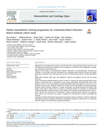 Online osteoarthritis training programme for community-based clinicians: mixed methods cohort study