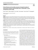 Clinical features and mortality outcomes of people transferred from prison to forensic mental health units: a nationwide 14-year retrospective cohort study