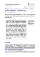 Misogyny, racism, and threats to our families: a qualitative study of harassment of female politicians