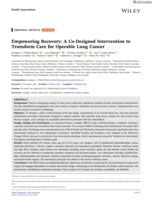 Empowering Recovery: A Co-Designed Intervention to Transform Care for Operable Lung Cancer