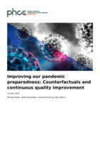 Improving our pandemic preparedness: Counterfactuals and continuous quality improvement