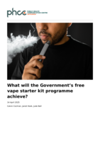 What will the Government's free vape starter kit programme achieve?