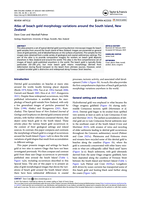 Atlas of beach gold morphology variations around the South Island, New Zealand