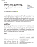 Systematic Review of Group-Based Emotion Regulation Interventions for Autistic Children's Socio-Emotional Competence