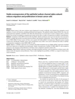 Stable overexpression of the epithelial sodium channel alpha subunit reduces migration and proliferation in breast cancer cells