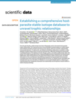 Establishing a comprehensive host-parasite stable isotope database to unravel trophic relationships