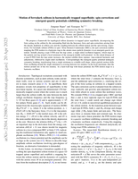 Motion of ferrodark solitons in harmonically trapped superfluids: spin corrections and emergent quartic potentials exhibiting symmetry breaking