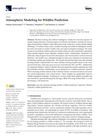 Atmospheric Modeling for Wildfire Prediction