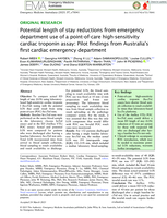 Potential length of stay reductions from emergency department use of a point-of-care high-sensitivity cardiac troponin assay: Pilot findings from Australia's first cardiac emergency department