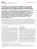 Combined circulating microRNA and peptide biomarkers for prognostication in heart failure