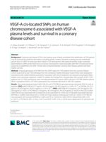 VEGF-A cis-located SNPs on human chromosome 6 associated with VEGF-A plasma levels and survival in a coronary disease cohort
