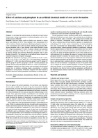 Effect of calcium and phosphate in an artificial chemical model of root caries formation