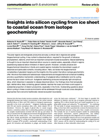 Insights into silicon cycling from ice sheet to coastal ocean from isotope geochemistry