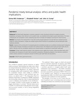 Pandemic treaty textual analysis: ethics and public health implications