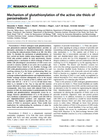 Mechanism of glutathionylation of the active site thiols of peroxiredoxin 2