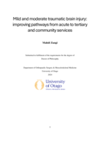 Mild and moderate traumatic brain injury: improving pathways from acute to tertiary and community services