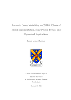 Antarctic Ozone Variability in CMIP6: Effects of Model Implementation, Solar Proton Events, and Dynamical Implications